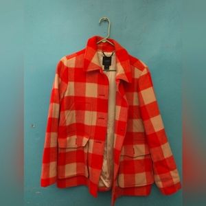 J Crew Plaid Wool Coat